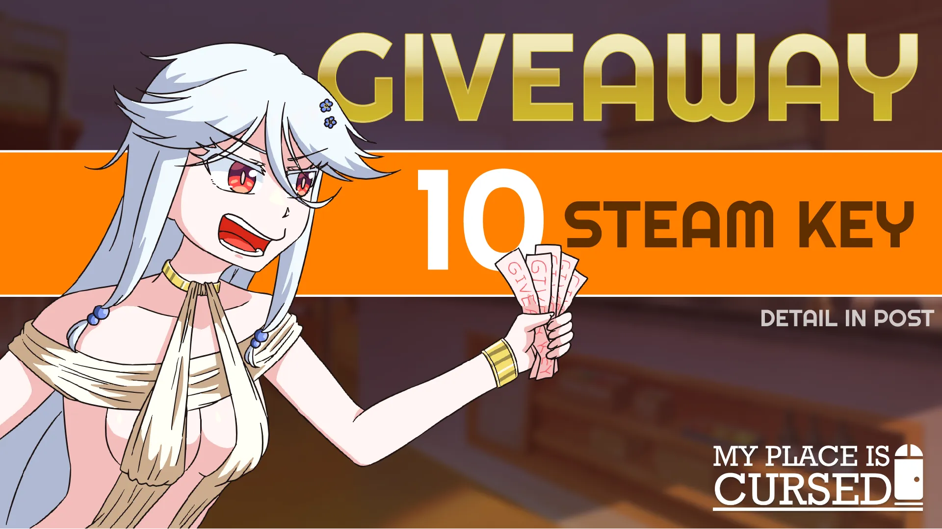 🔞 Giveaway: MY PLACE IS CURSED – Adult / NSFW Game (10 Steam Keys)