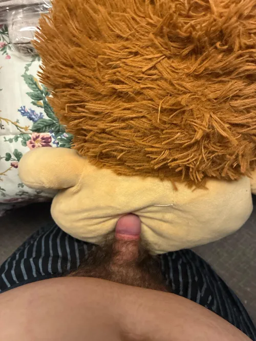 In my basement humping my plushie! Dm me if you want more