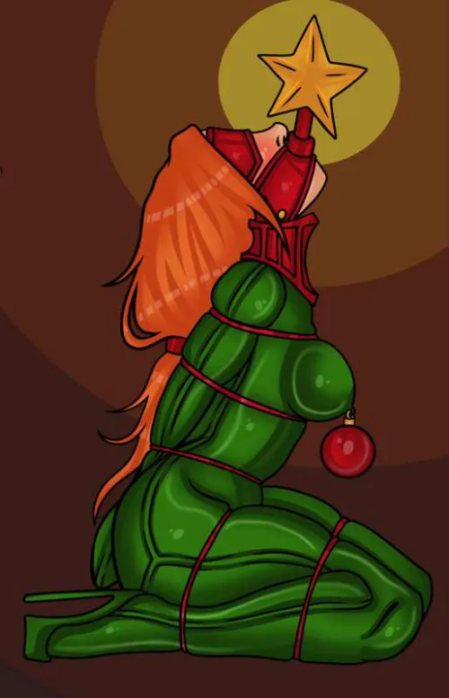 Sam makes a beautiful Christmas tree (tilly monster)