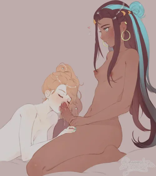 Sonia always has a ponytail so Nessa never needs to wait for a facefuck