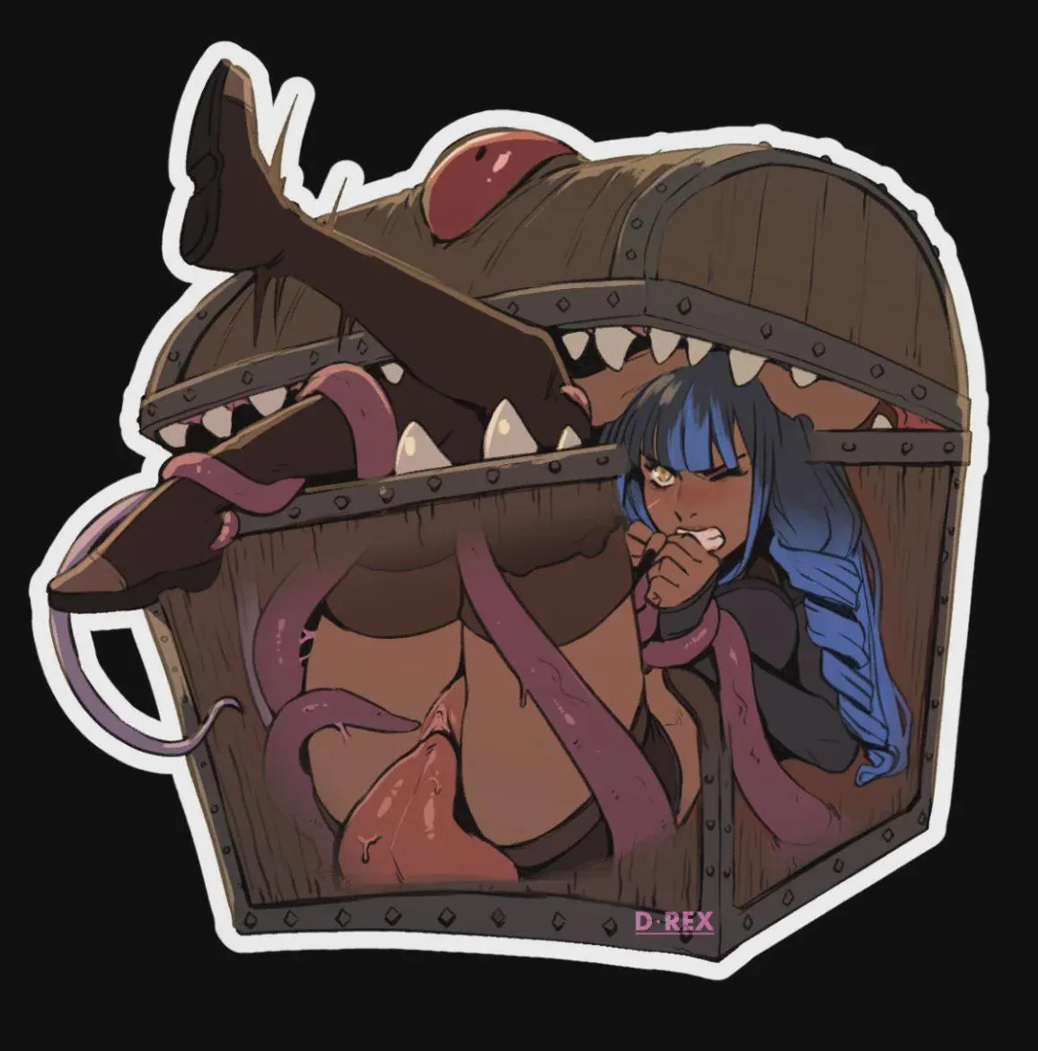 Trapped inside the monster treasure