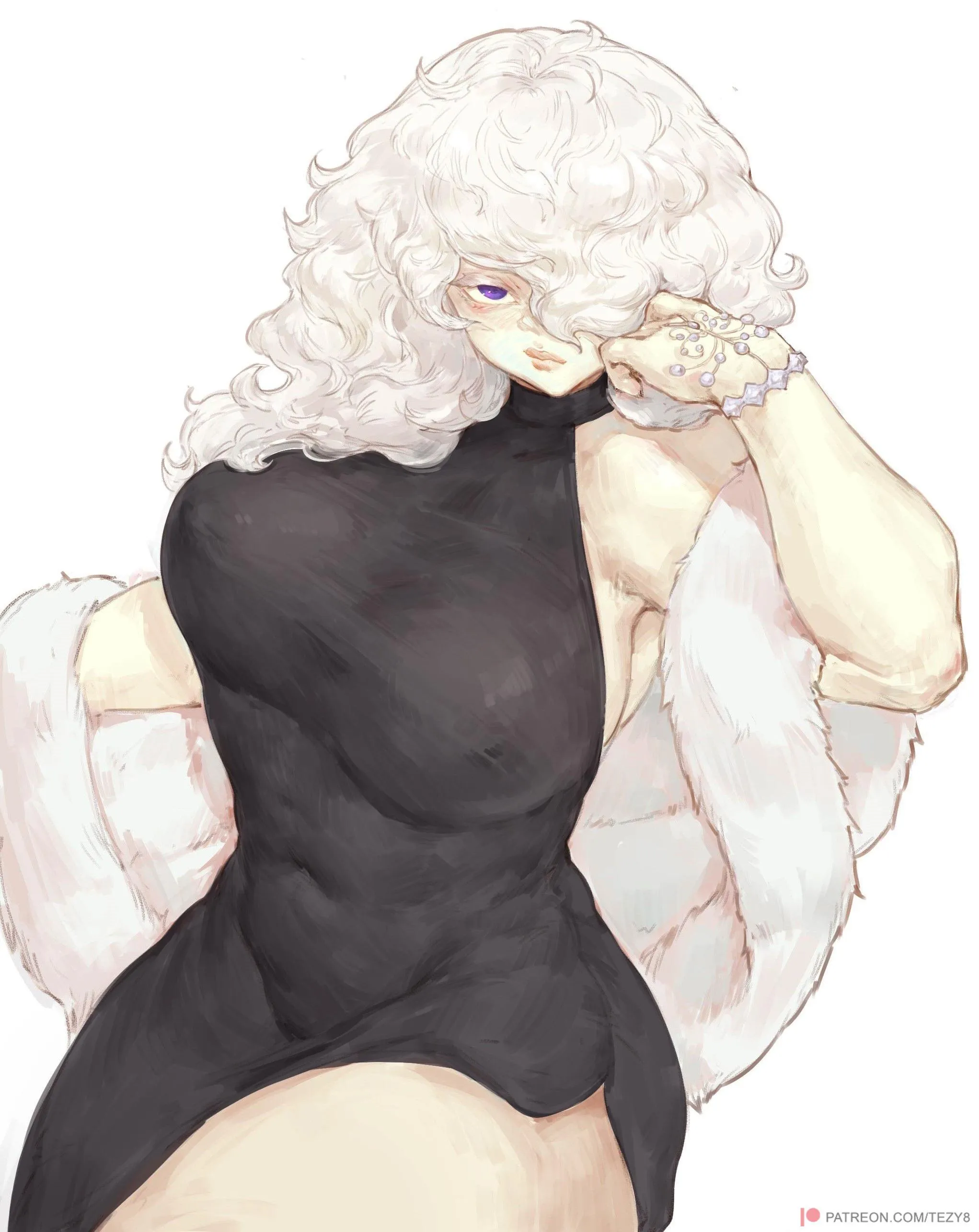 Dress too tight? (art by me)