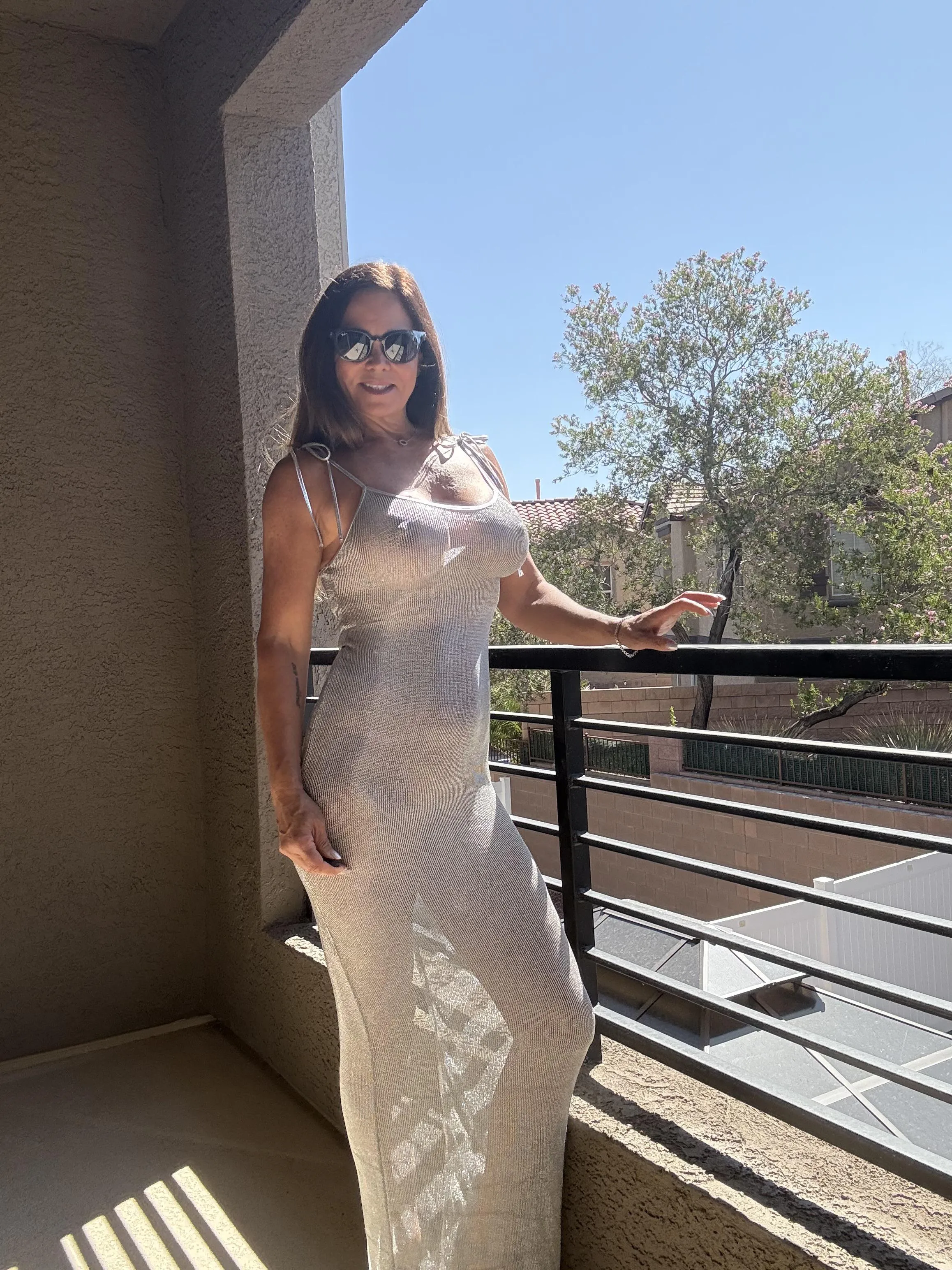 She loves going shopping like this. Would you even notice her?