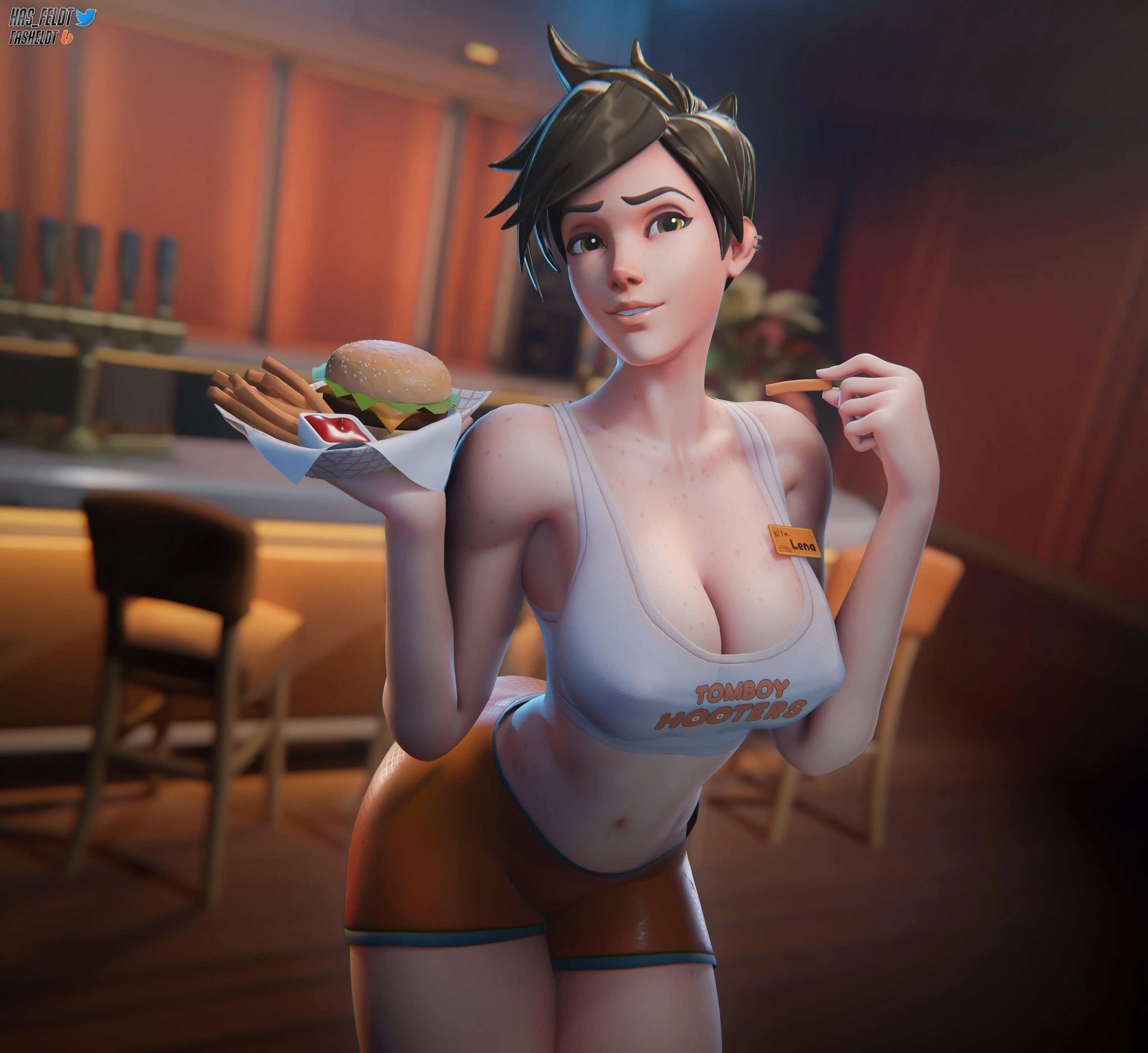 Tracer Working at Hooters After the Season Ends (Has_Feldt)