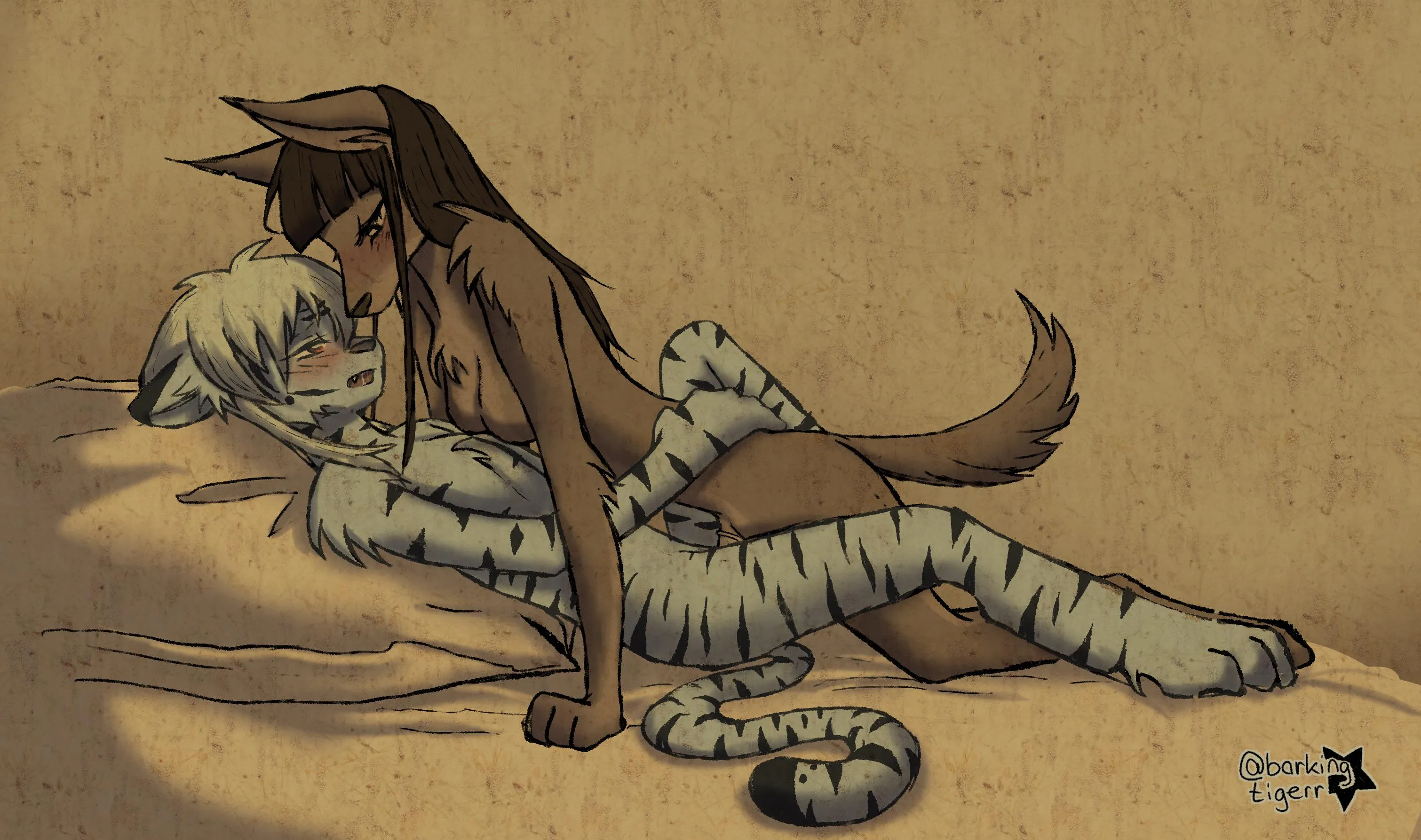 Their first time 🥺(barkingtigerr)