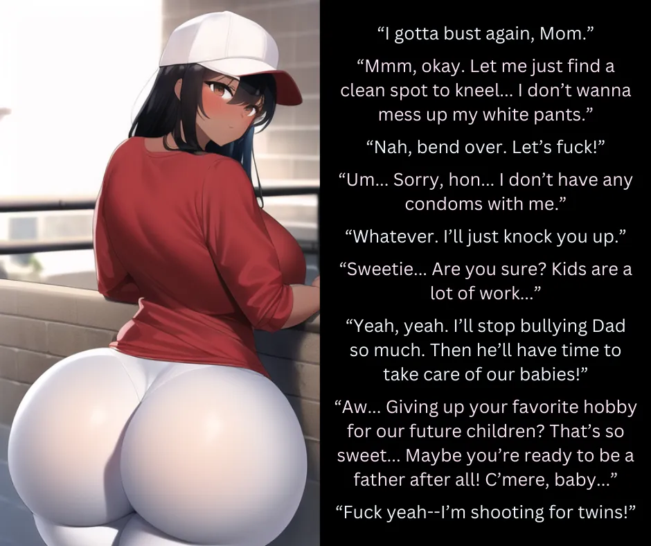 Breeding your big booty mom in public