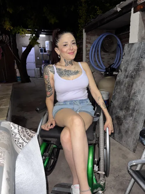 Girl in wheelchairs! With incomplete spinal cord injury C5 c6