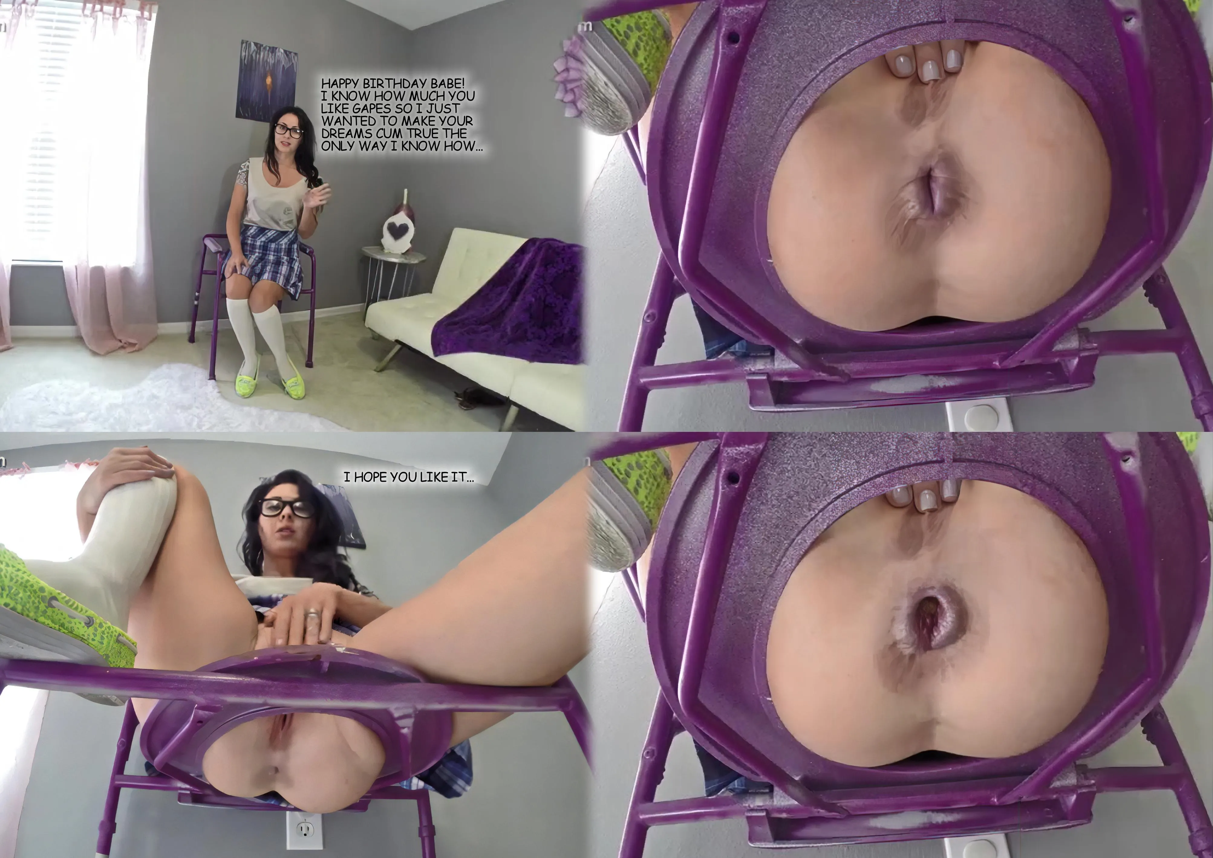 Normally prudish girlfriend comes through for her gape loving boyfriend!