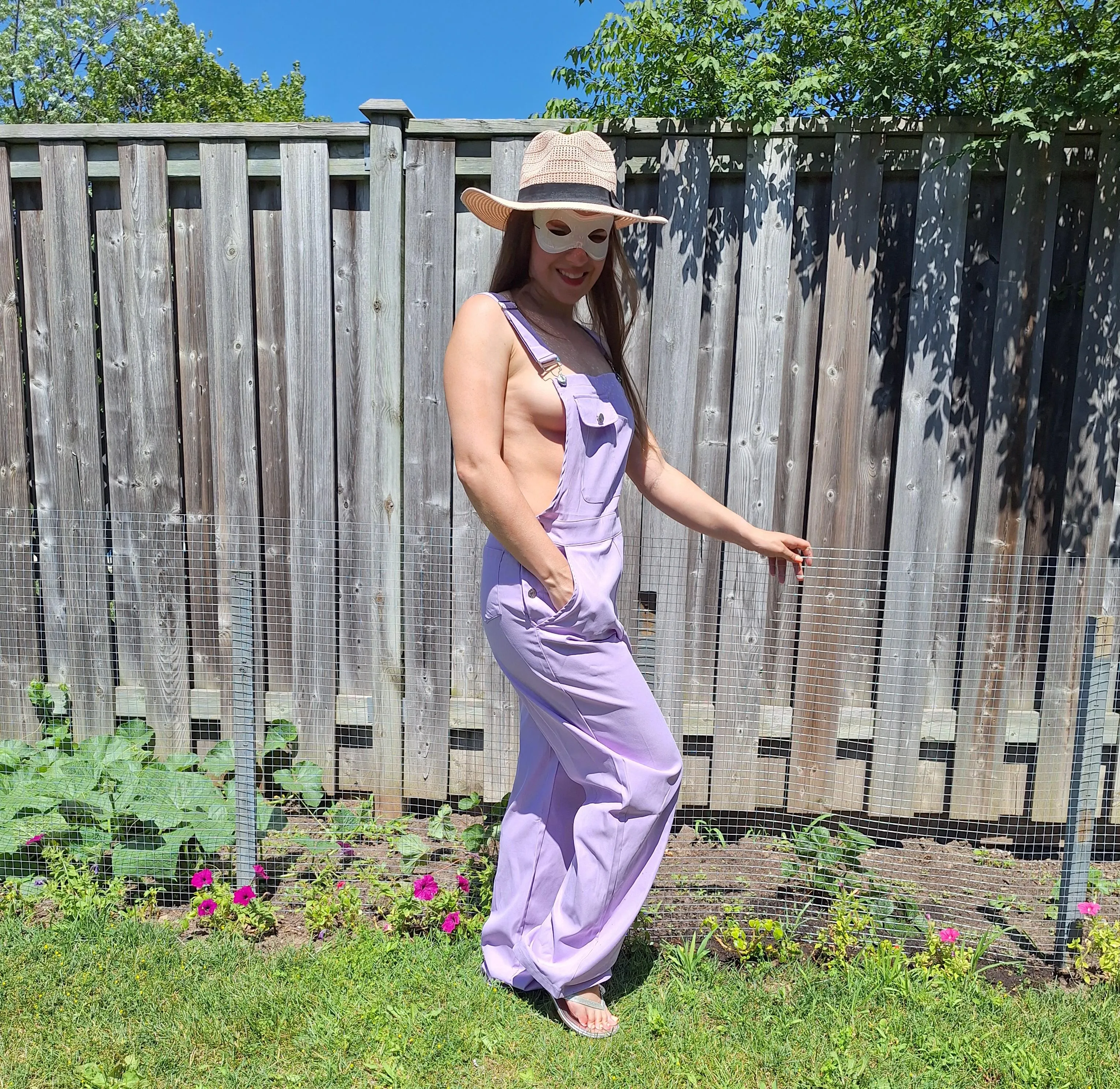 Side view in my overalls