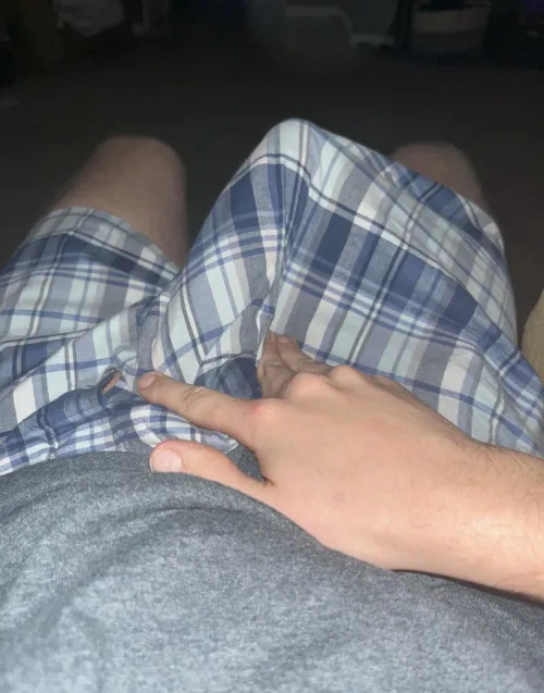 [26] Love tenting in bball shorts and boxers let’s bust in a pair