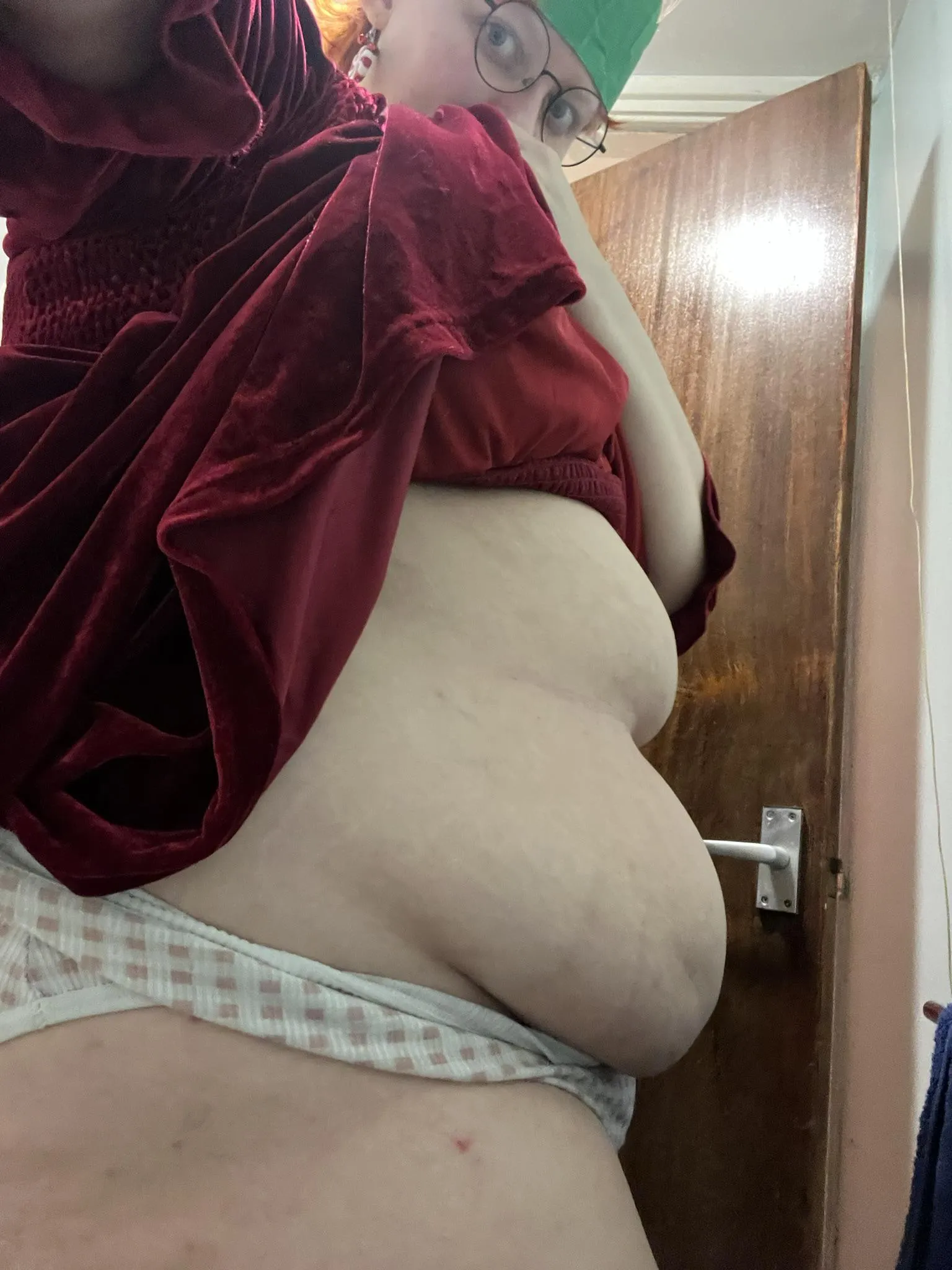 cheeky belly peak after christmas dinner!