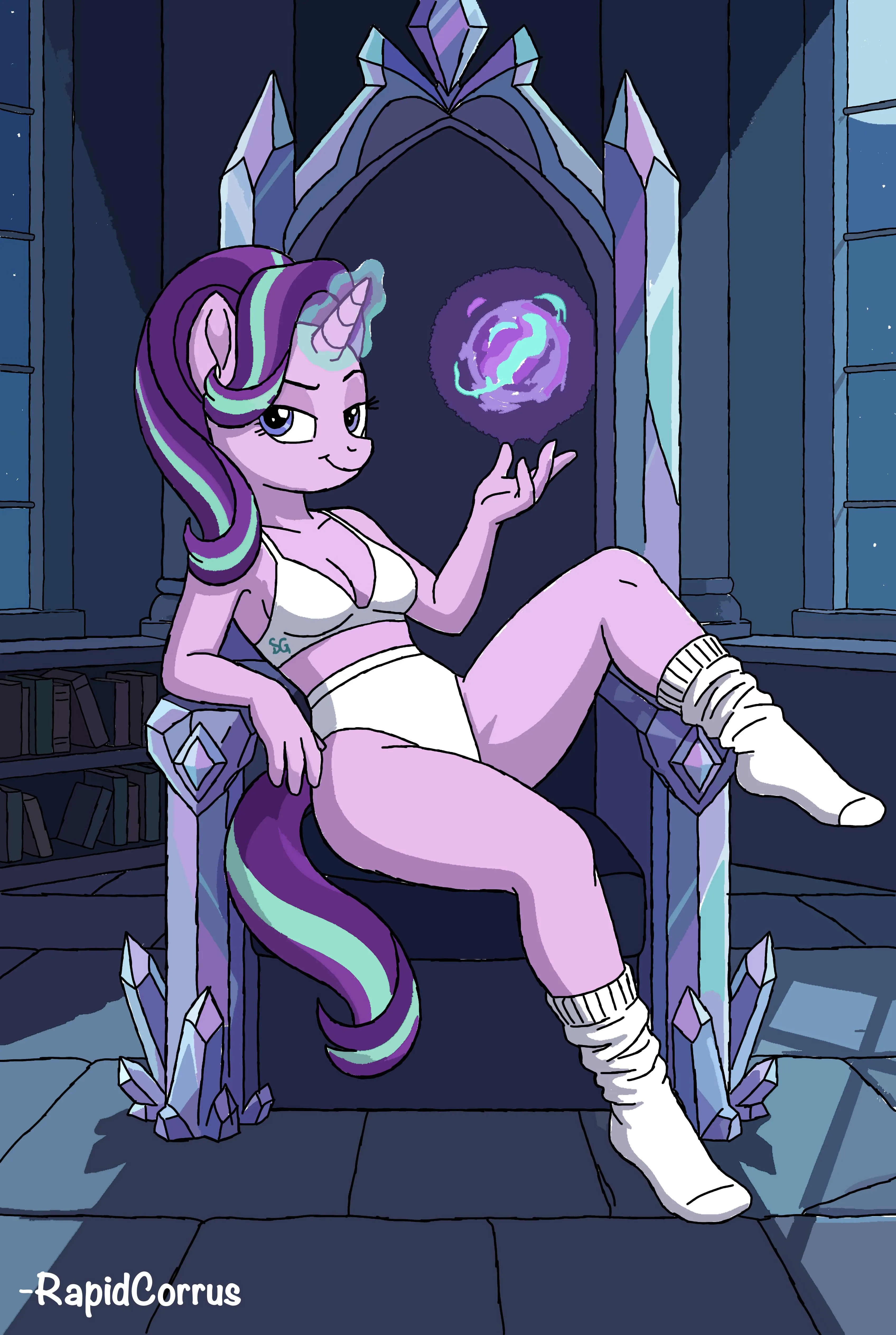 Starlight Glimmer in some white undies