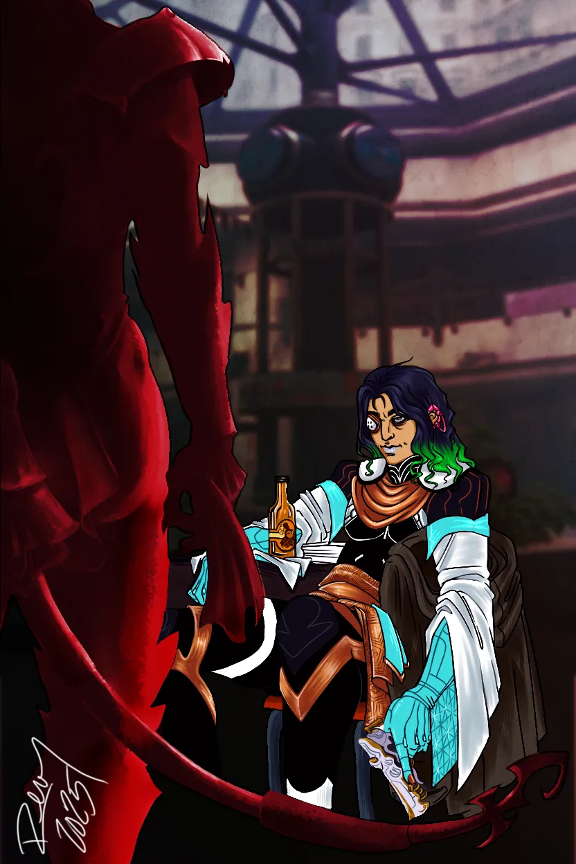 I wanted to draw this the second I saw Uriel & now I finally did. Drifter meeting.