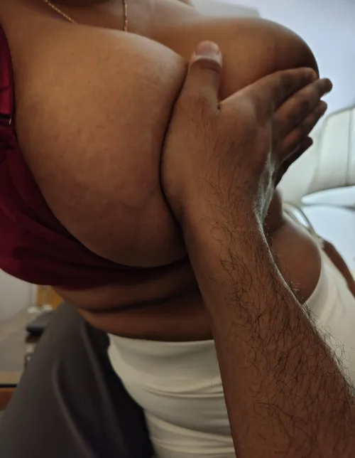 Prepping wifey for a date (f). 😛