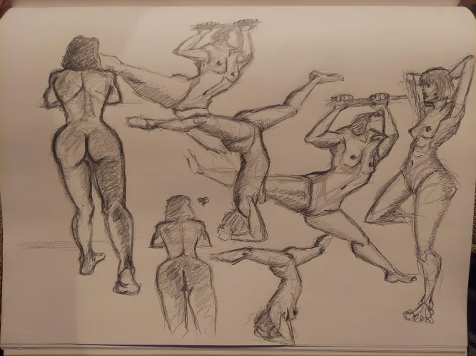 Sketching dynamic poses is fun. By me