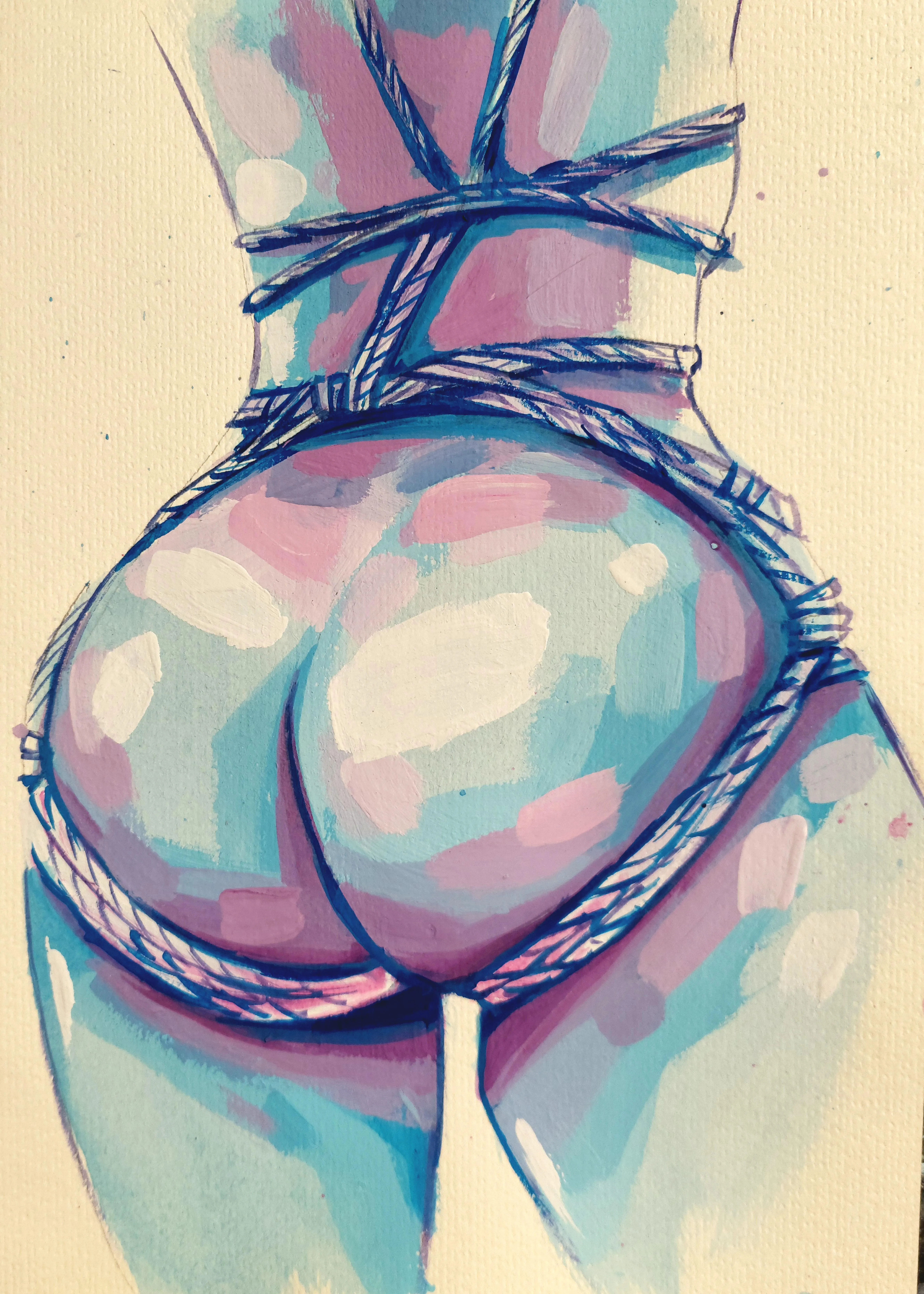 Tried something new and painted some rope. What do you think I should try next? Art by pb.bodyart