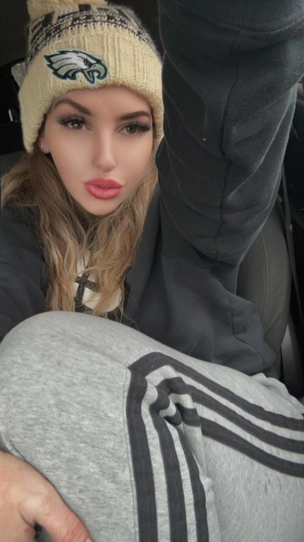 Comfy in some adidas sweats