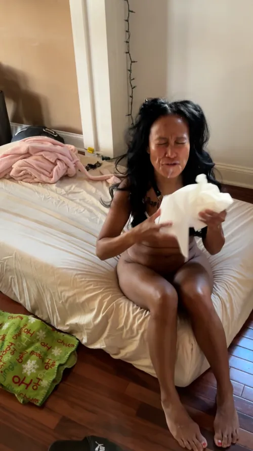 She couldn't wait to wipe it off.