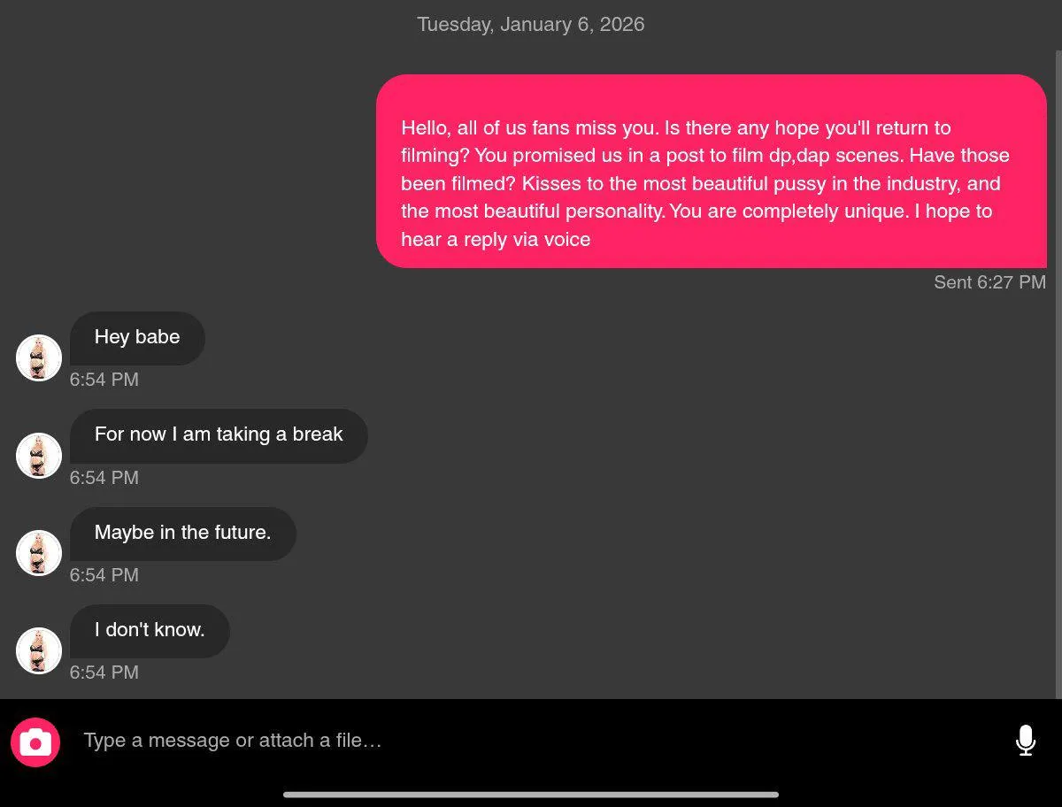 That's unfortunate, but I'm sure the person who replied to the message was part of the response team, not Kenzie