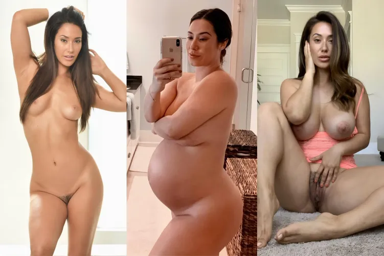 Eva Lovia before, during, and after pregnancy