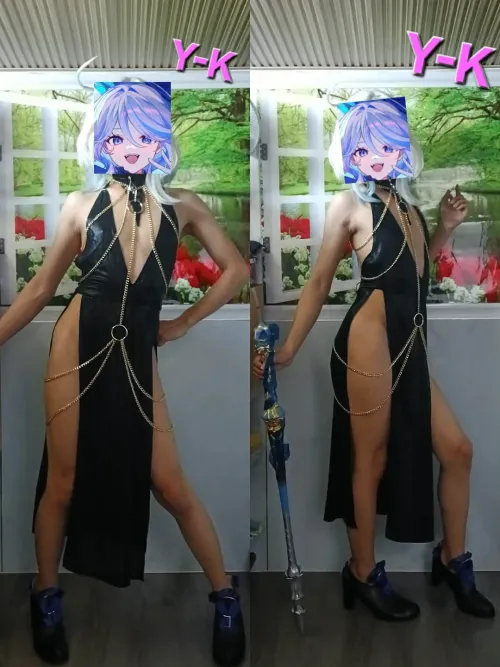 Furina Ver.Black dress (Cosplay by me Y-K, u/YosukeKazuka)
