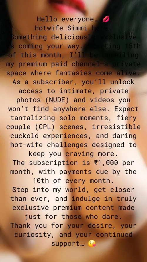 Hello everyone… 💋 HotWife Simmi here