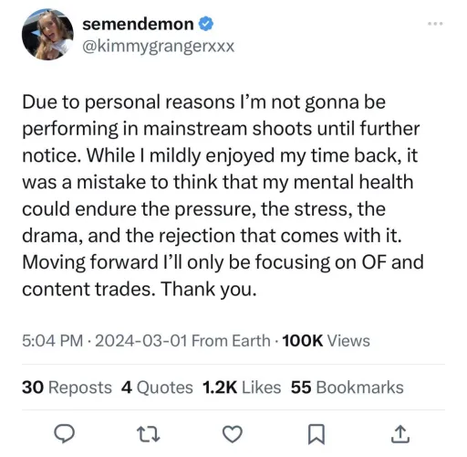 We as a subreddit support this move for Kimmy to focus on her mental health. Get better Kimmy ❤️