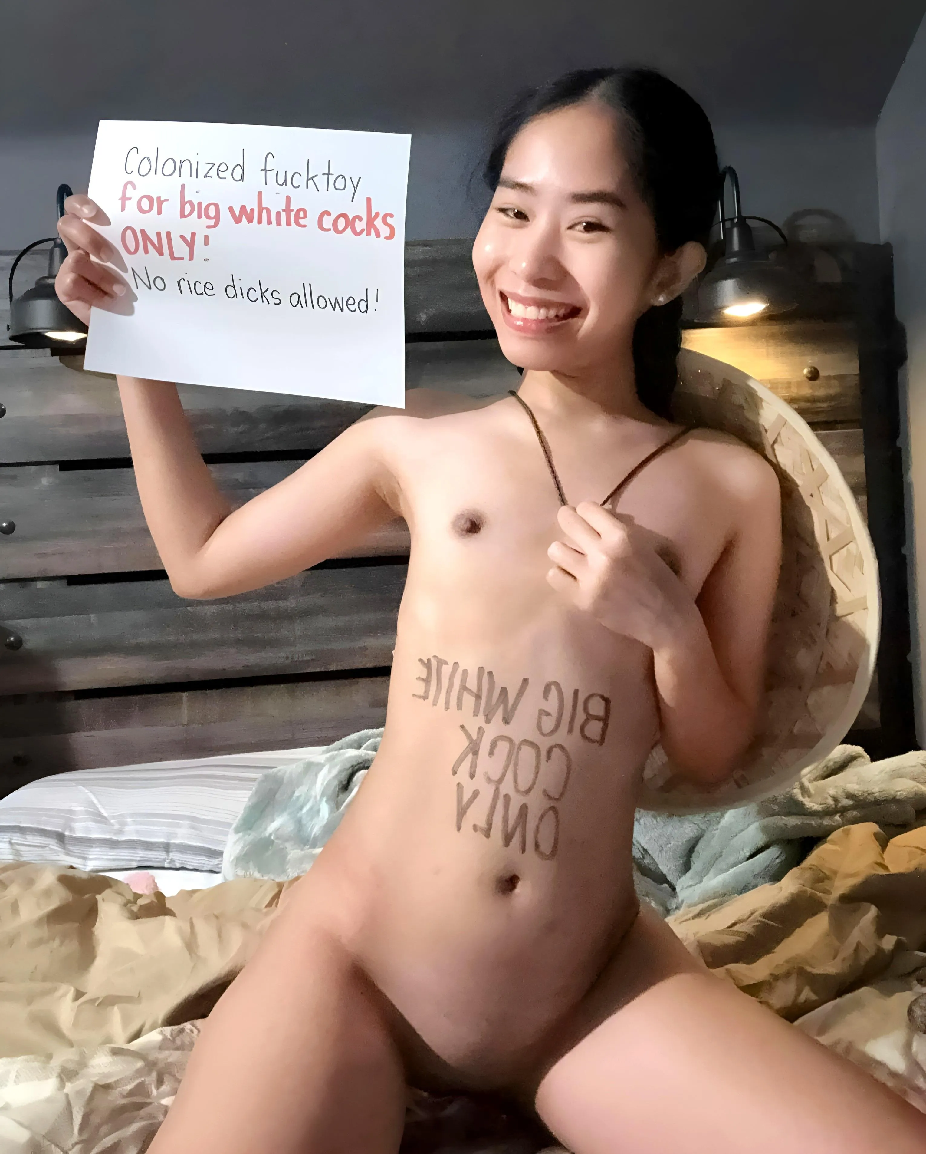 Does anyone want to own me? I just want to be a good little asian sex slave.