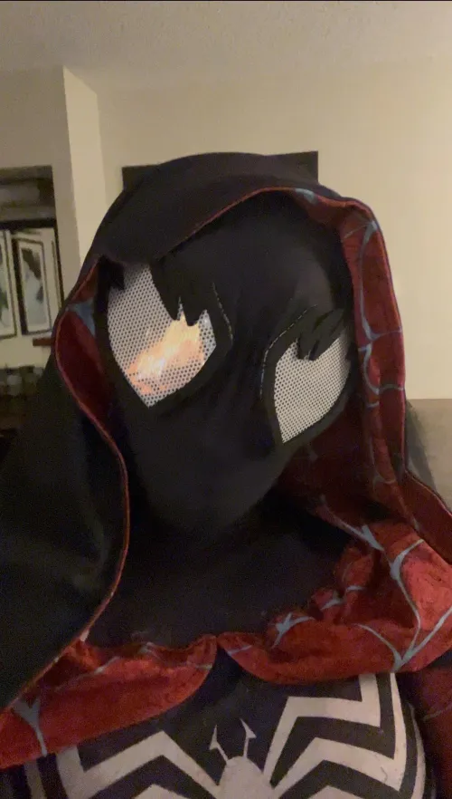 My sub playing as Gwen before being broken to submission