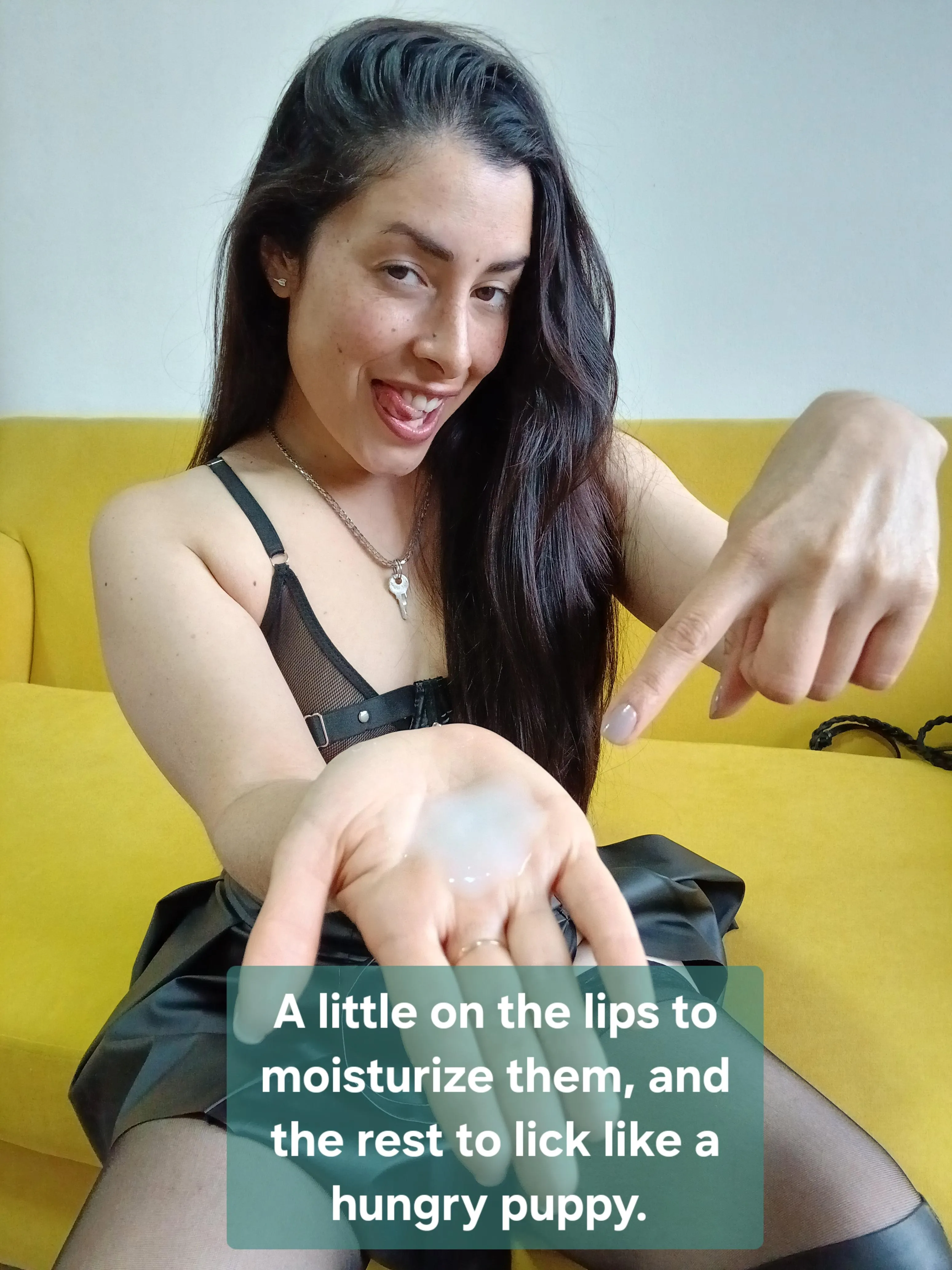 Maybe your cum on my lips at the end to savor it slowly