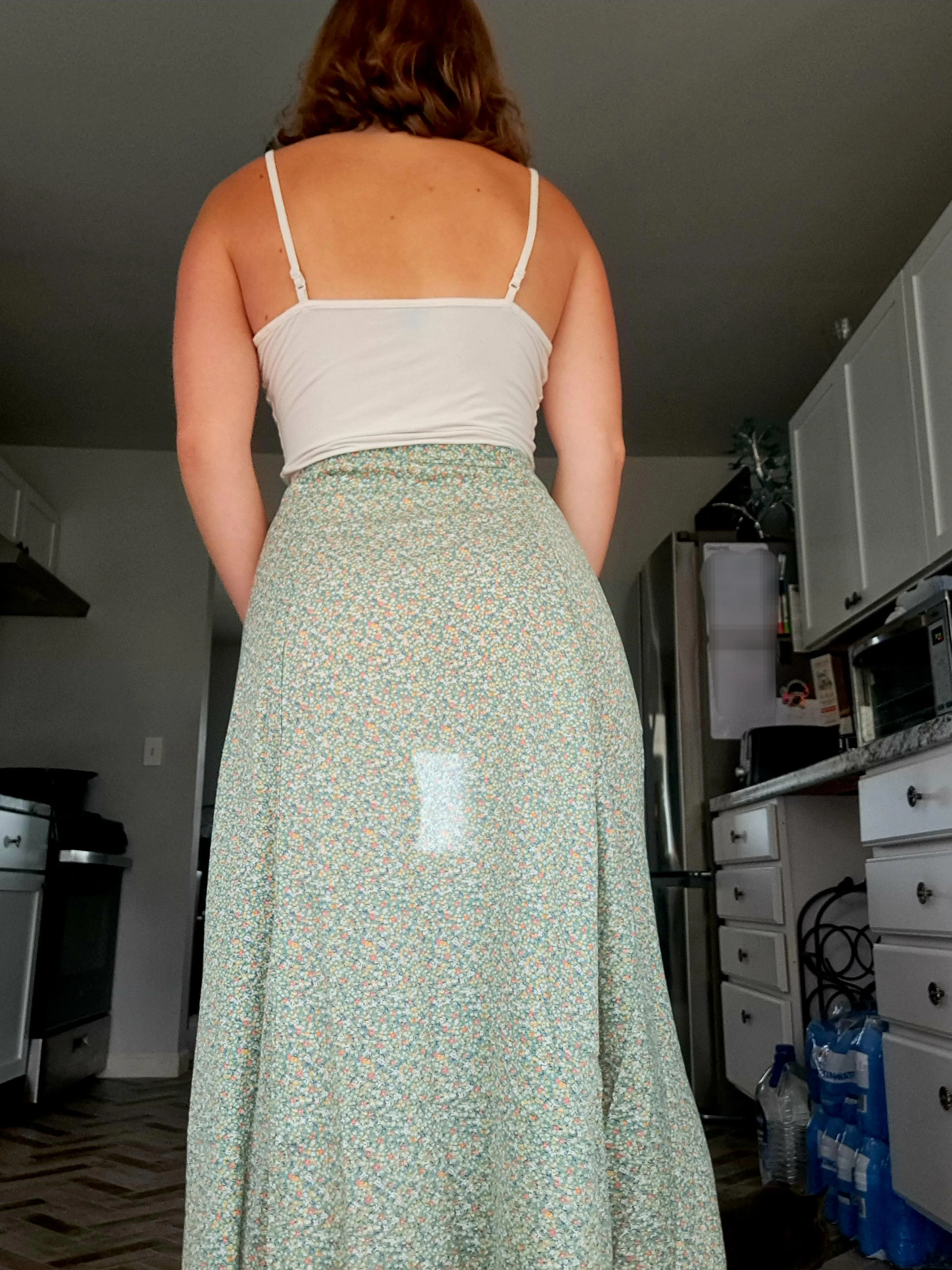 A skirt so thin the window in the next room can illuminate my thighs...