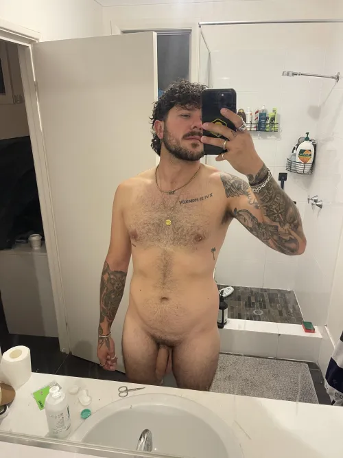 Showered, douched and ready 😈