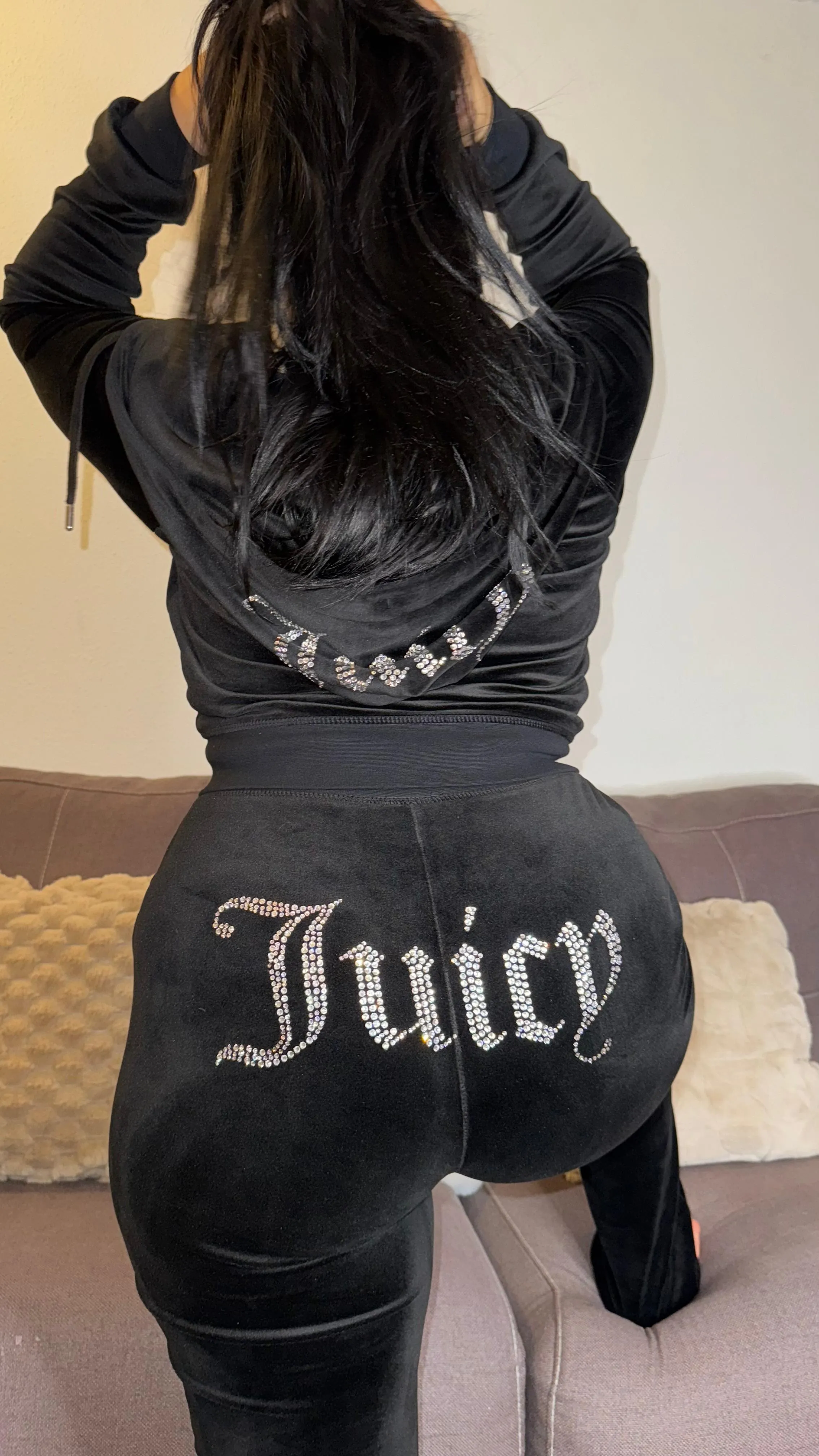 Fully dressed but barely contained—this booty begs to *ruin* your self-control