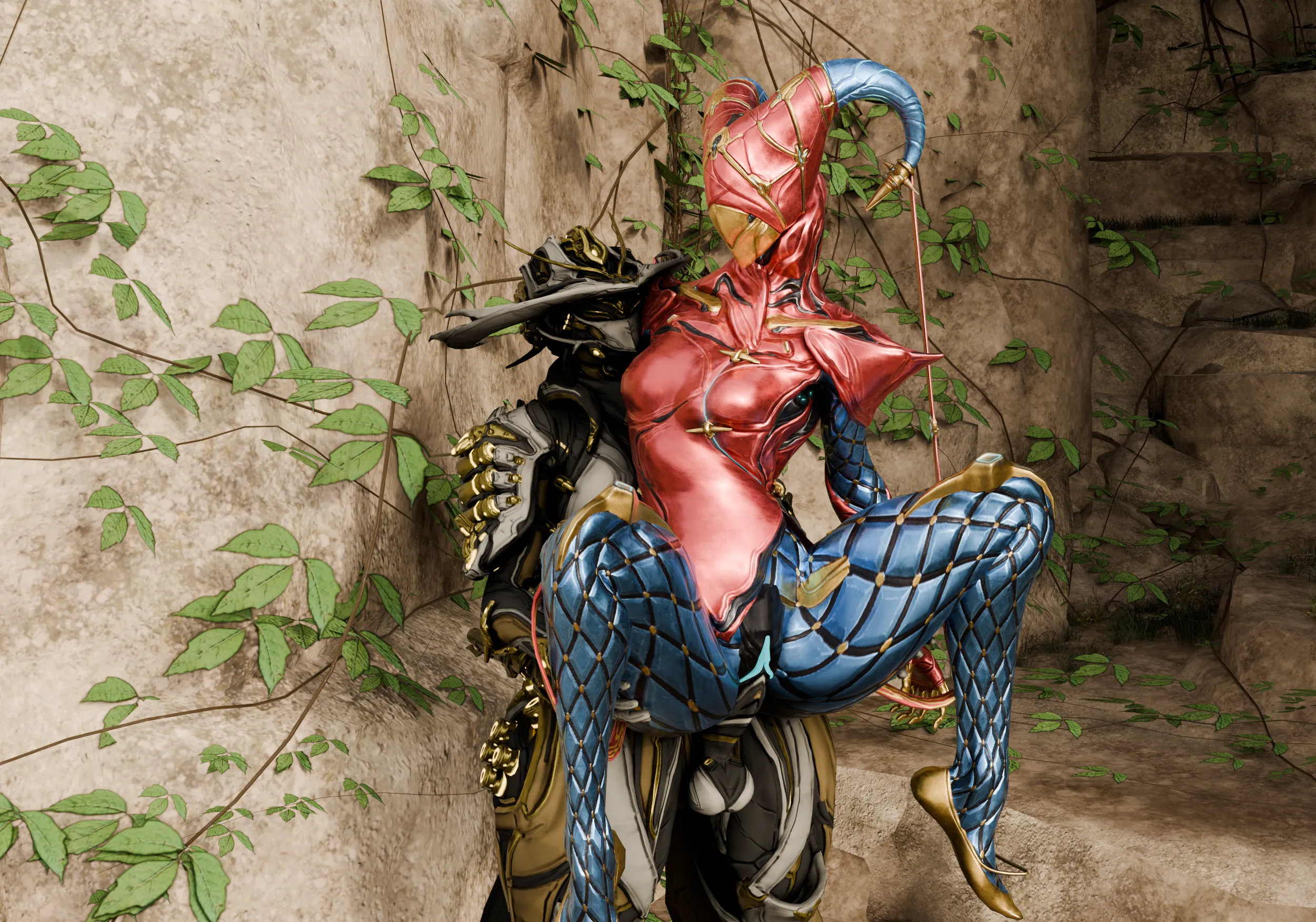 [Futa mesa +mirage] The cowgirl enjoying the jester's tricks