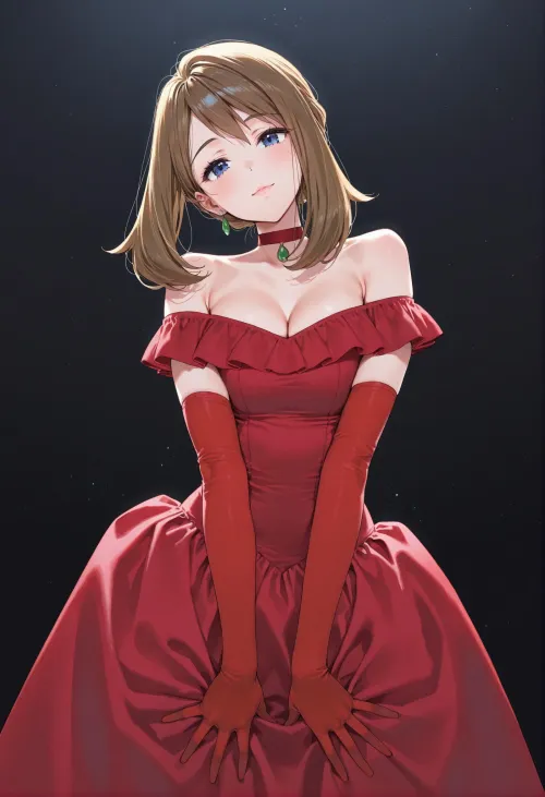 May in a Red Dress