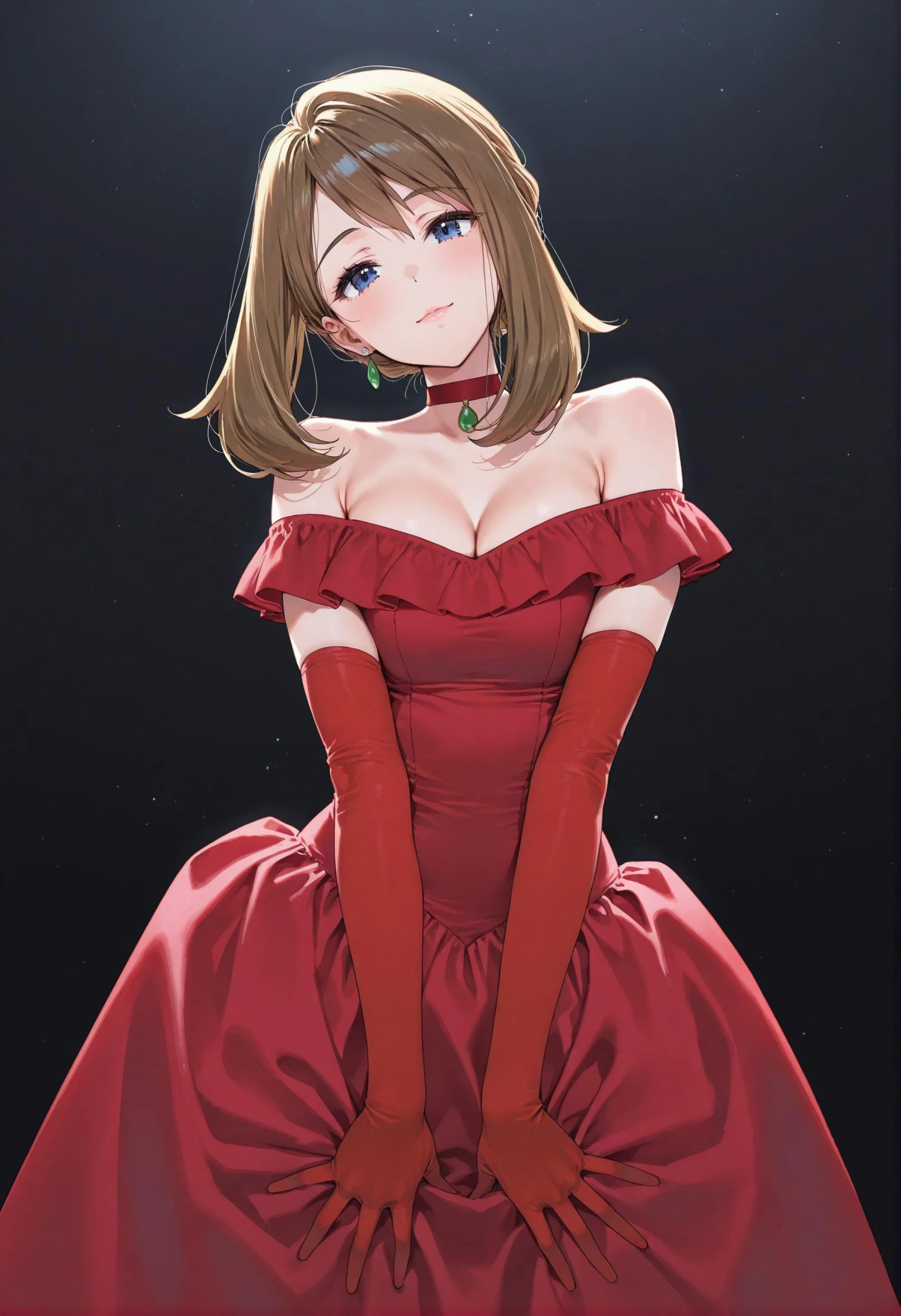 May in a Red Dress