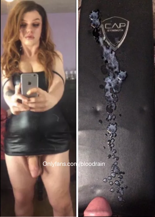 Look at how much I came when I got fucked on this guy’s weight bench! Would you make me cum even more? ;)