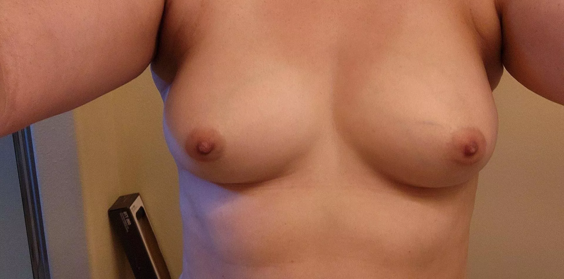 Look at my wife's perfect tits! Look at my wife's perfect tits!