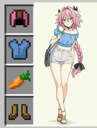 How to craft Astolfo in Minecraft 🥕