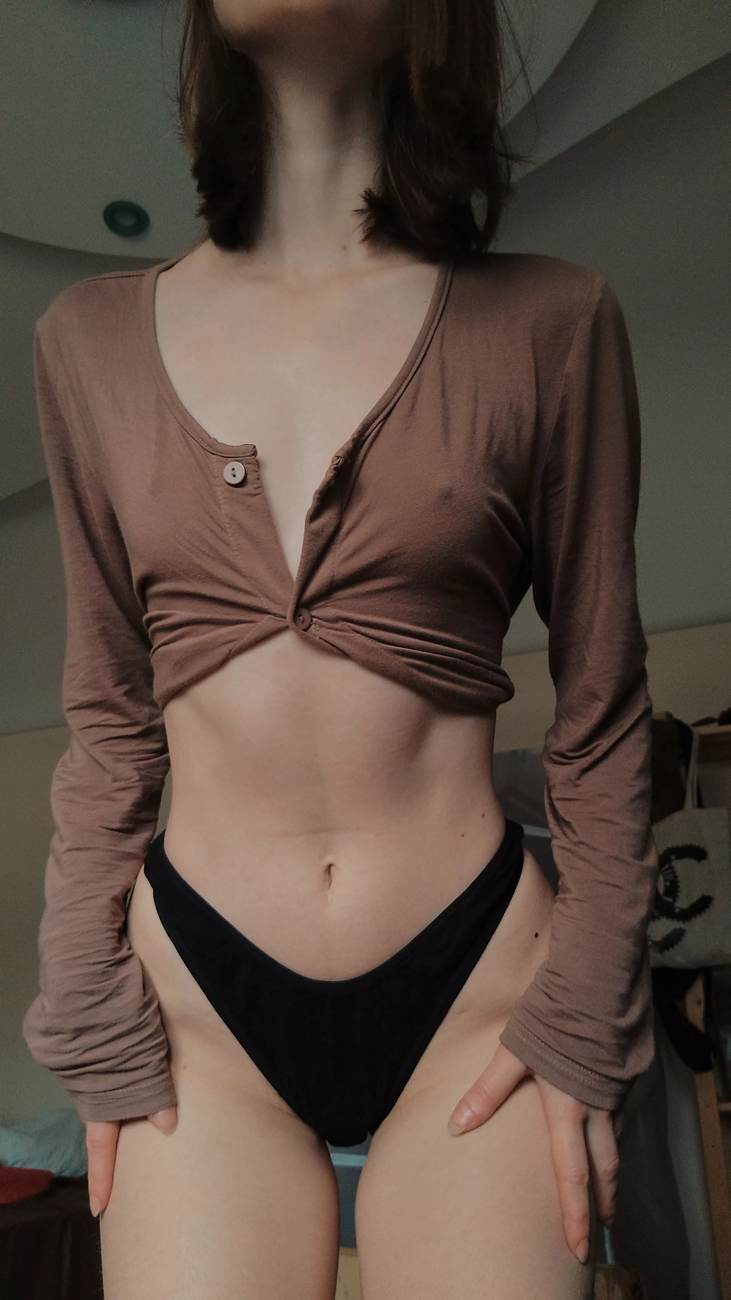 I'm waiting for you to take off my clothes