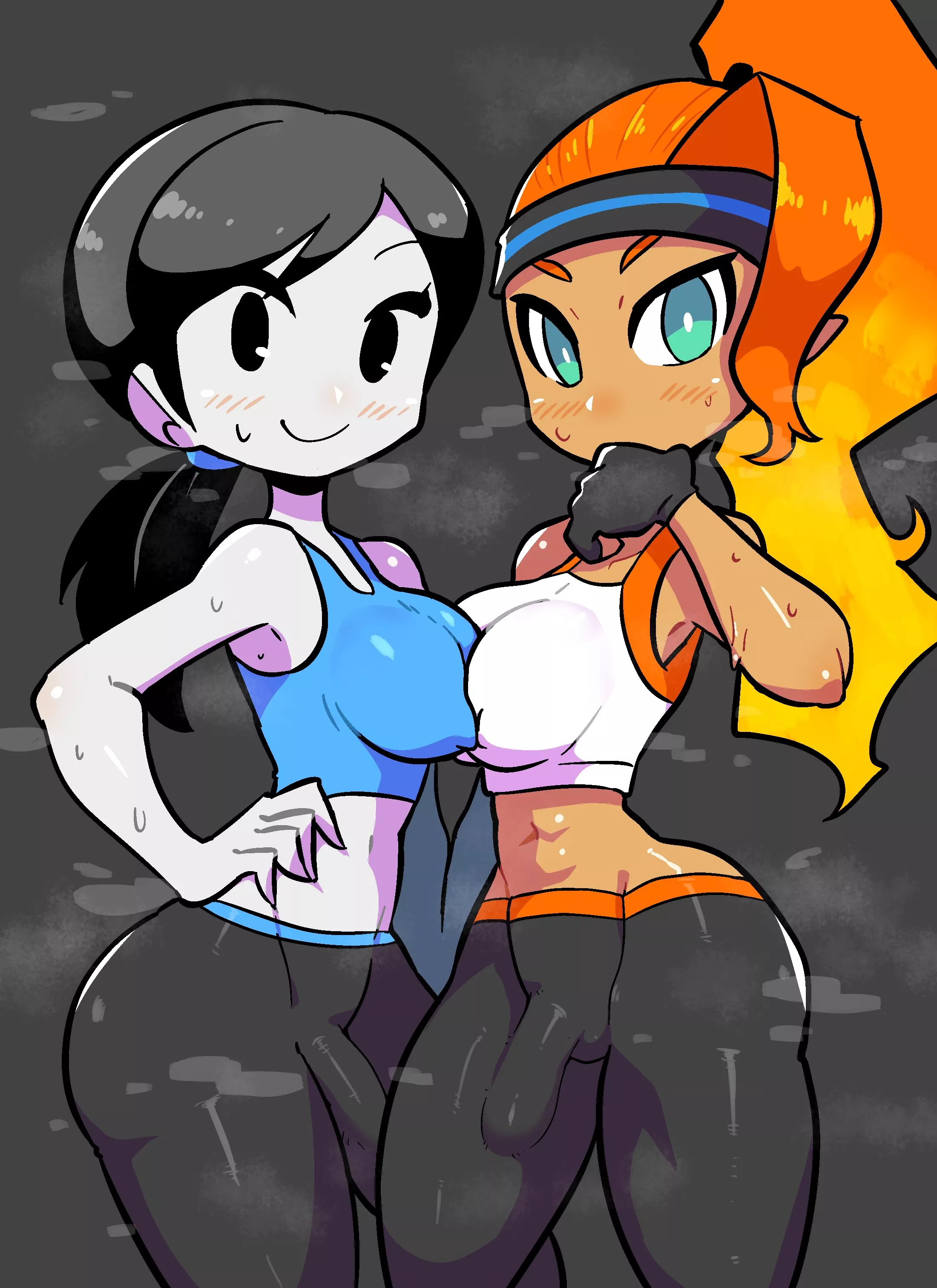 Wii Fit Trainer And Ring Fit Trainee Getting Steamy ( Rariatto) [Ring fit adventure ]