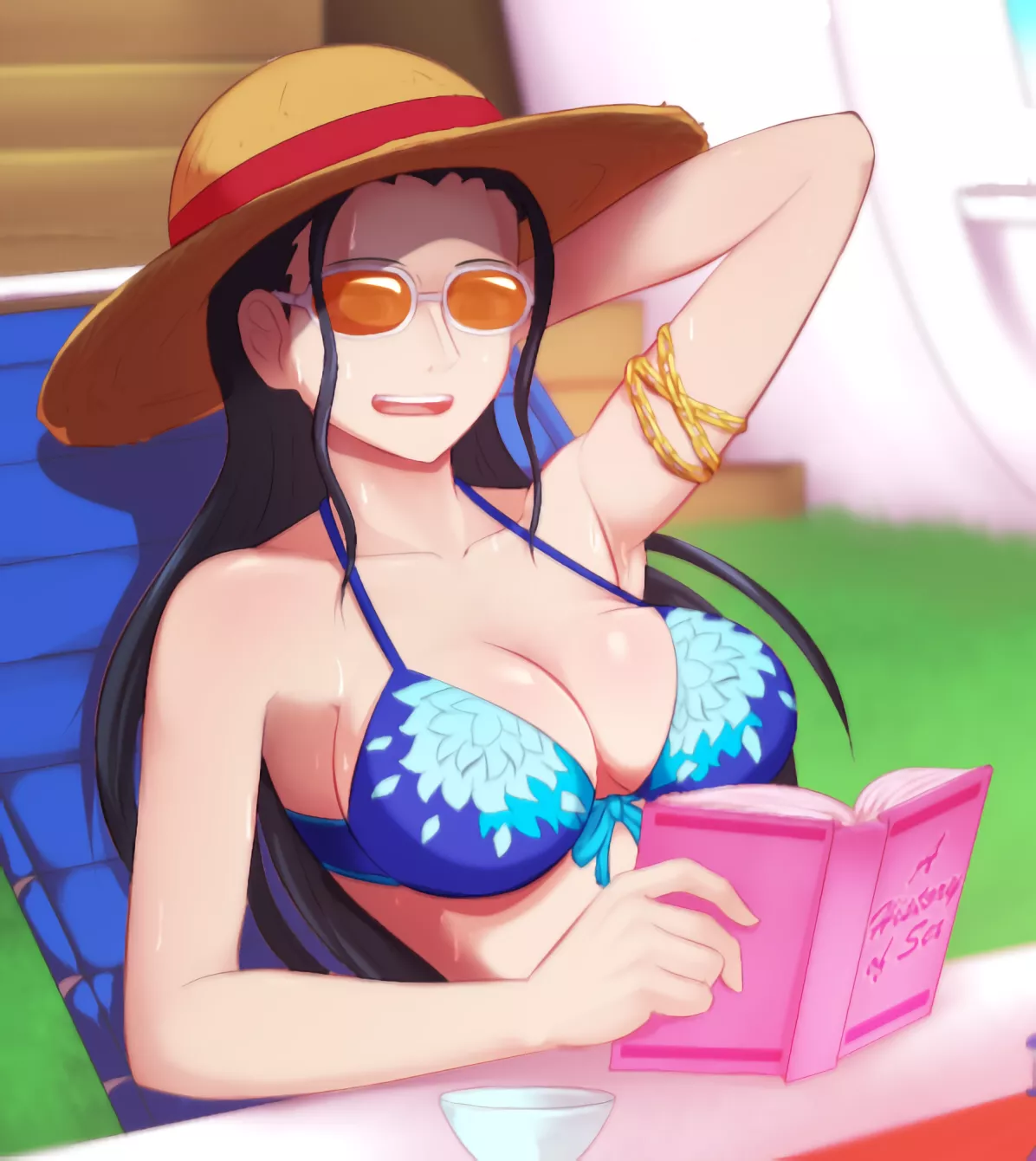 Summer Swimsuit Robin enjoying her leisure time on the Sunny ① (Horny Graphite)