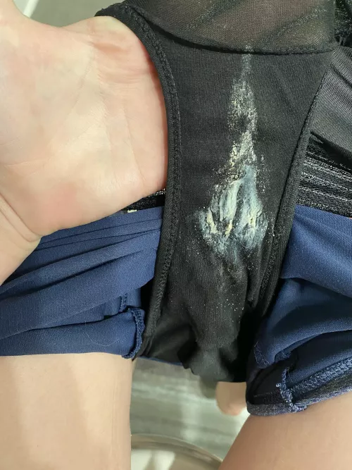 [Selling] creamy panties ✔️ got some openings cum get your pair! This is day 2 on a 3 day wear😉💦👅