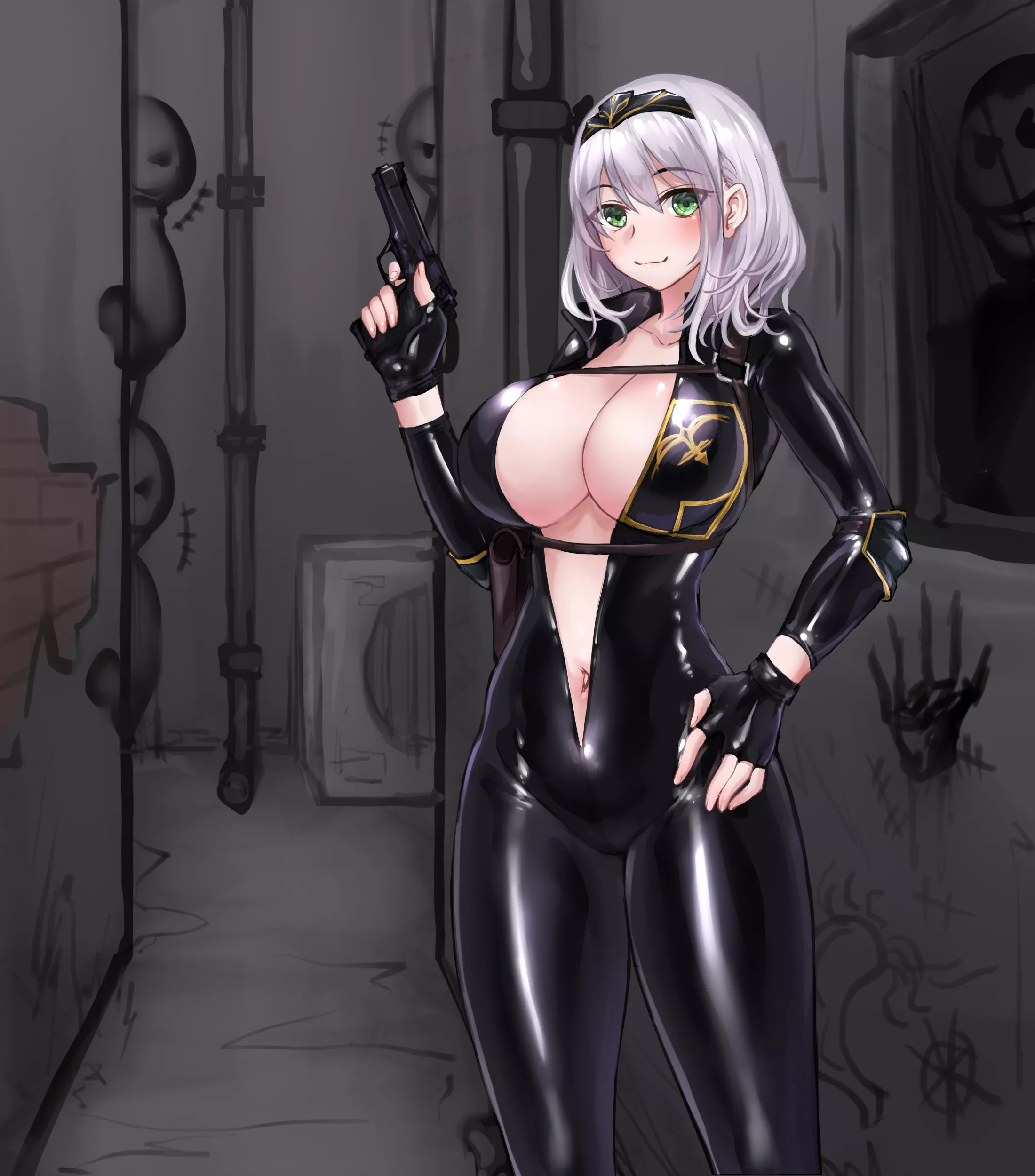 Shirogane Noel Latex Suit Investigator (Yeklsa ) [Hololive]