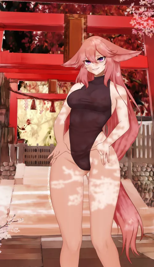 Yae Miko Shine Maiden Unitard (Melkcoffee ) [Genshin Impact]
