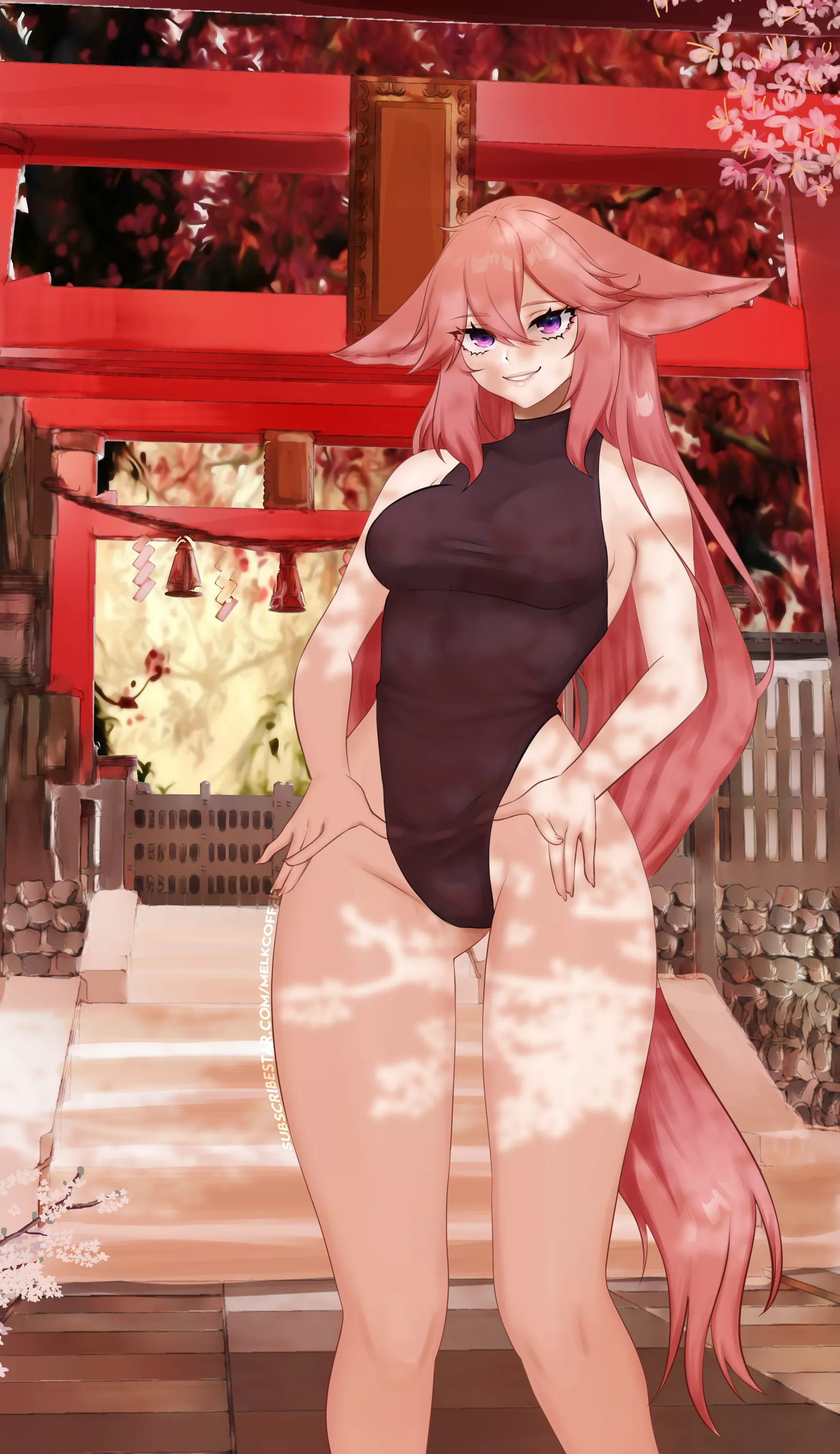 Yae Miko Shine Maiden Unitard (Melkcoffee ) [Genshin Impact]