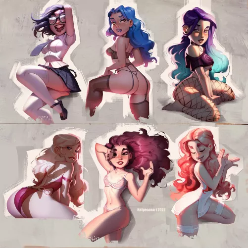 Pinups by Johannes Helgeson