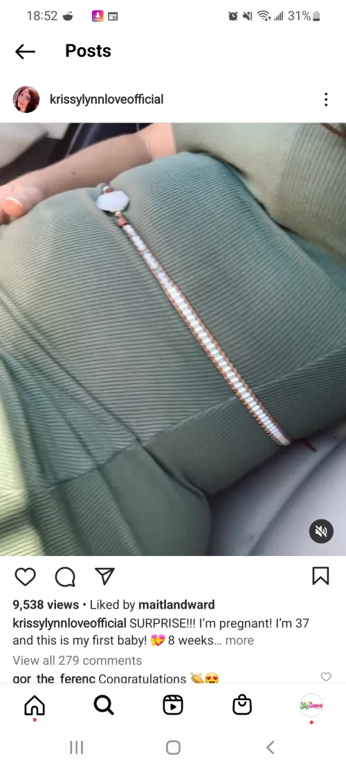 I wonder who got her pregnant...