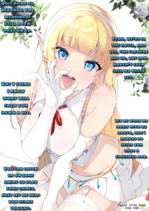 Let your nerves melt away in her mouth. [Wholesome] [Sorta Gender Neutral POV] [Implied Oral]