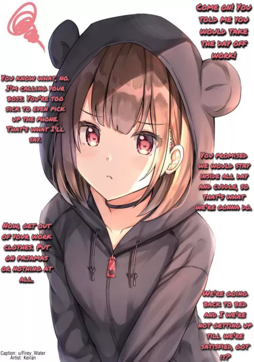 One angy girlfriend. [Cuddling] [Gender Neutral POV] [Wholesome]